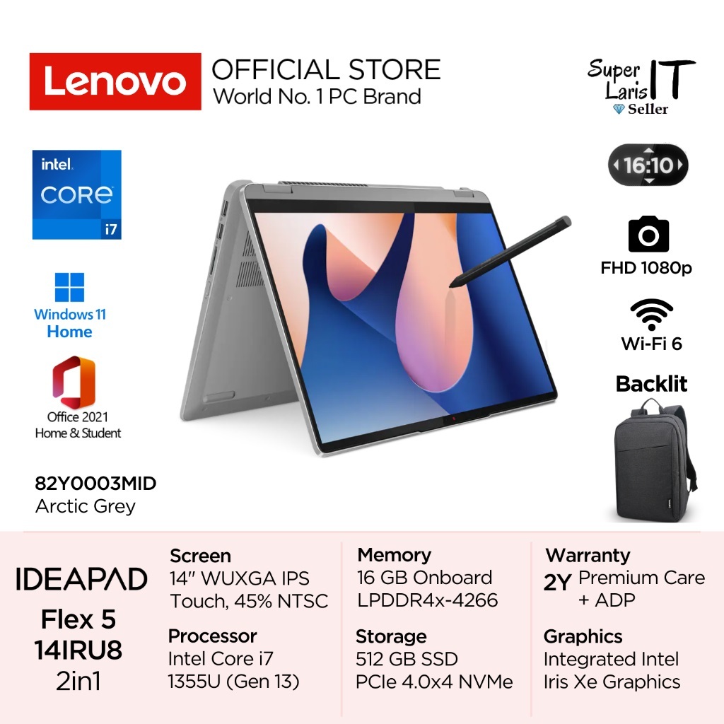 Jual Lenovo Ideapad Flex Iru Mid I U Gb Tb Touch W