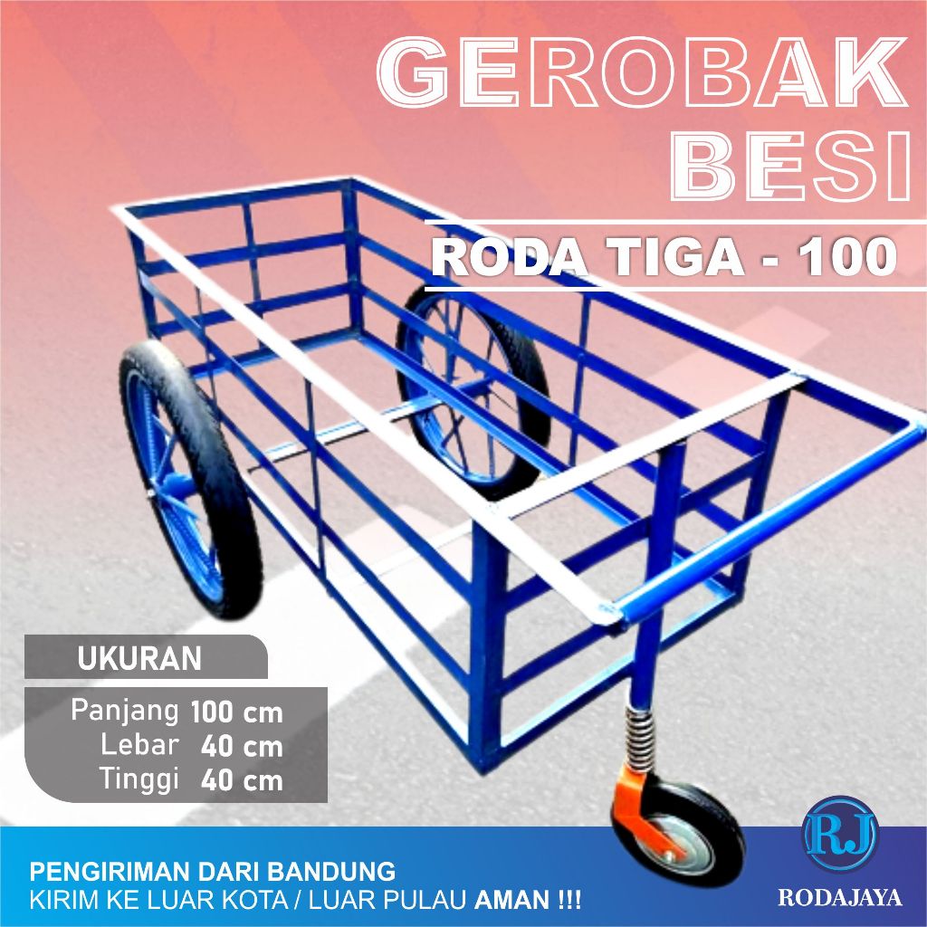 Jual Gerobak Roda Tiga X X Cm Gerobak Besi Serbaguna Gerobak