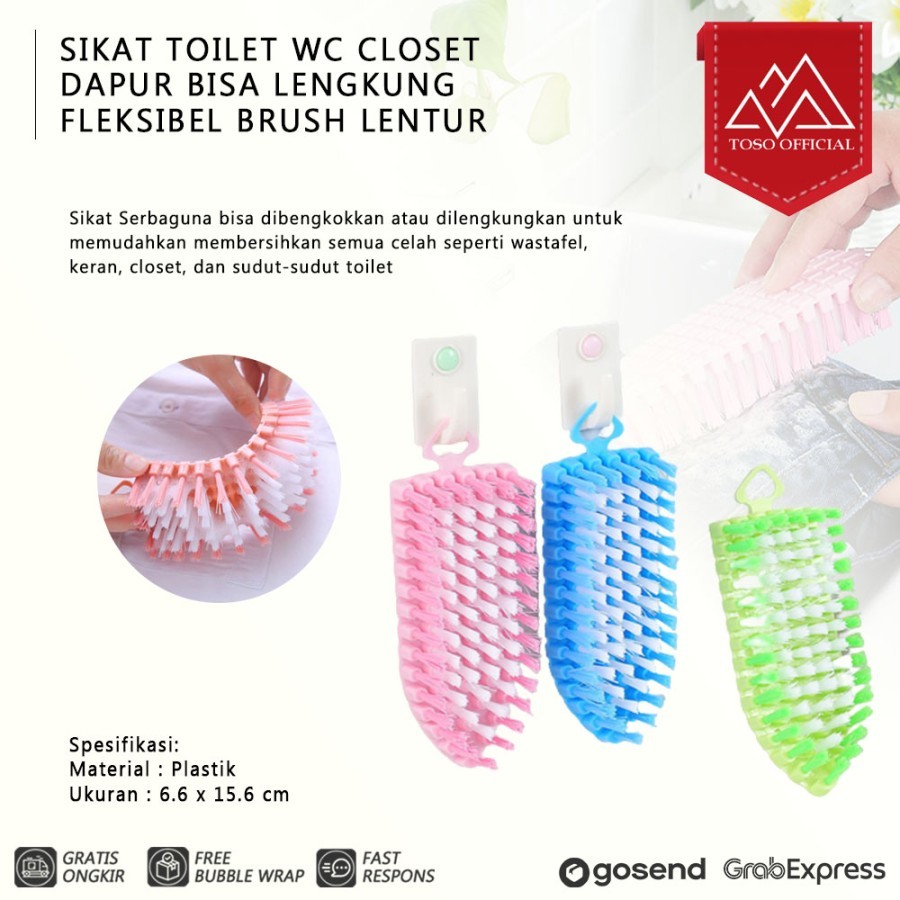 Jual Sikat Toilet Wc Closet Dapur Bisa Lengkung Fleksibel Brush Lentur