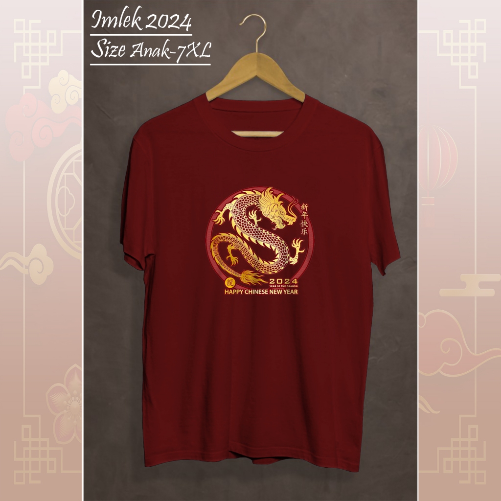 Jual Kaos Imlek Sincia Couple Keluarga Chinese New Year Cotton