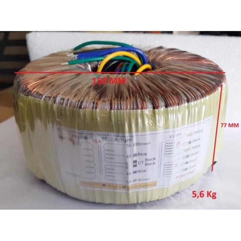 Jual TRAFO TOROID DONAT 15A CT 55V Shopee Indonesia