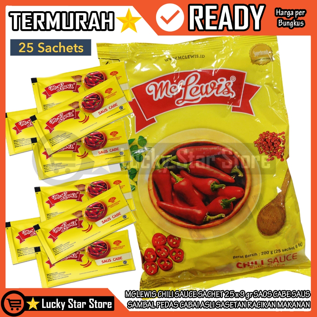 Jual Saos Cabe Mc Lewis Chili Sauce Sachet X Gr Saus Sambal Pedas