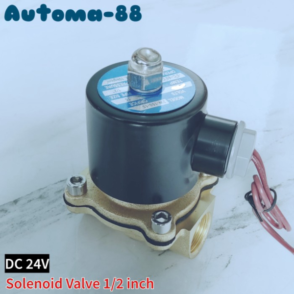 Jual Solenoid Valve 1 2 Brass Kuningan Coil DC 24V 24Vdc 1 2 Inch DN15