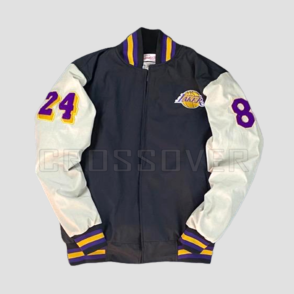 Jual Jaket Varsity Baseball Lakers TM NBA Full Tag Pria Wanita