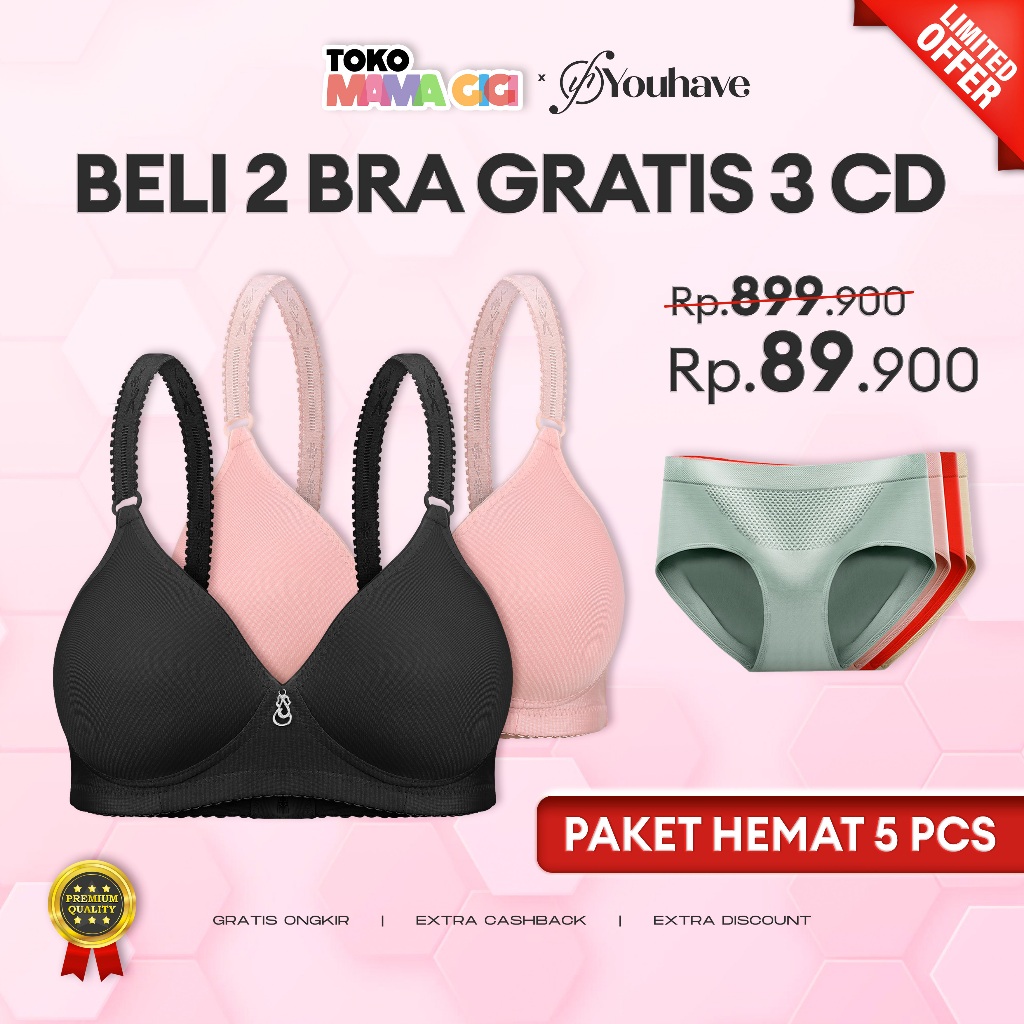 Jual Youhave Paket Pcs Bra B Gratis Pcs Cd Seamless C