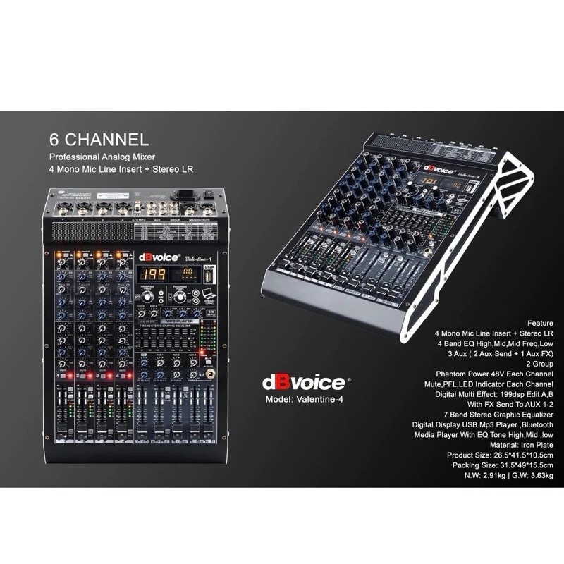 Jual Mixer Ashley RNB 4 Original R B 4 Channel Bluetooth USB Shopee