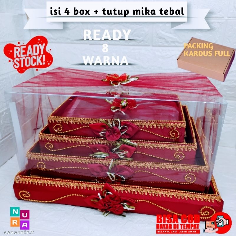 Jual Kotak Seserahan Pernikahan Satu Set Isi 4 Box Tempat Hantaran