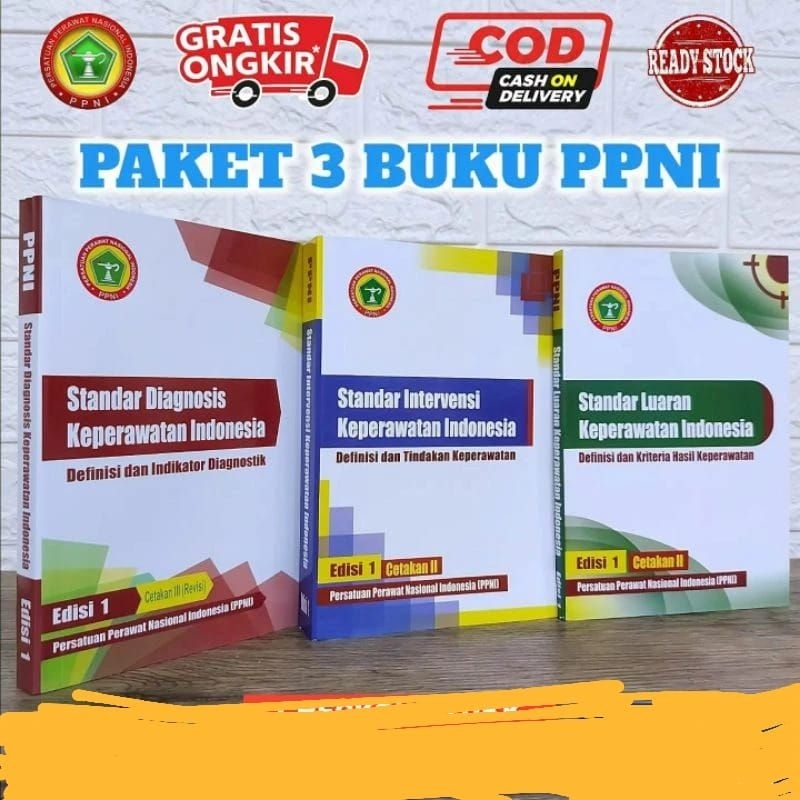 Jual 3 Paket 1 Set Buku Keperawatan SLKI Keperawatan SIKI Keperawatan