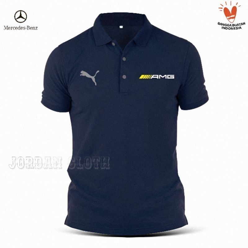 Jual Polo Shirt Mercedes Benz Kaos Kerah Mercy Amg Shopee Indonesia