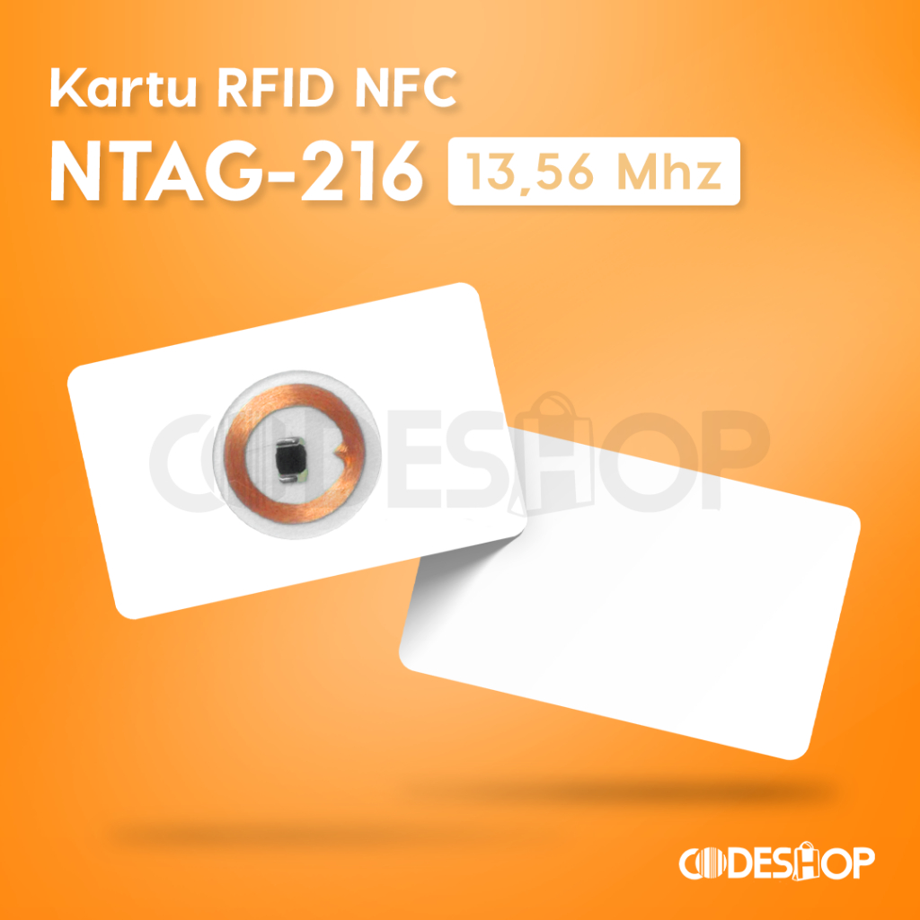 Jual Kartu Rfid Nfc Ntag Mhz Pvc Card Byte Programmable