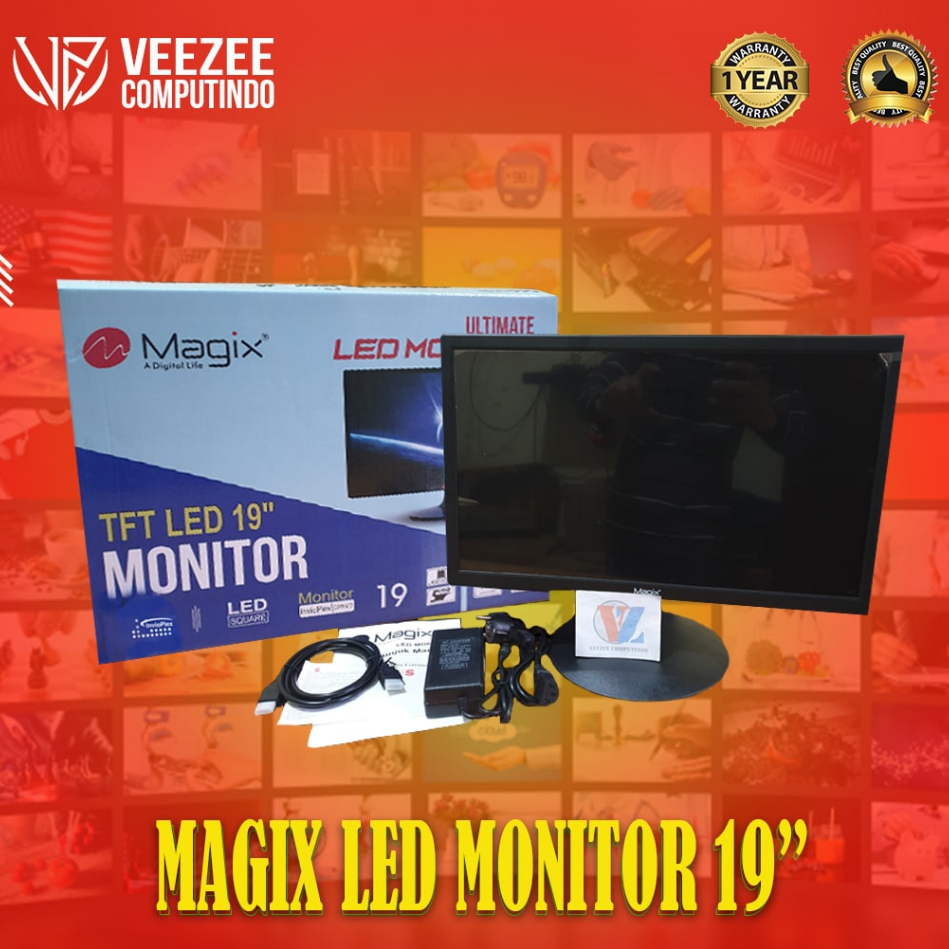 Jual Monitor Led Magix Inch Hdmi Vga Irit Listrik Shopee Indonesia