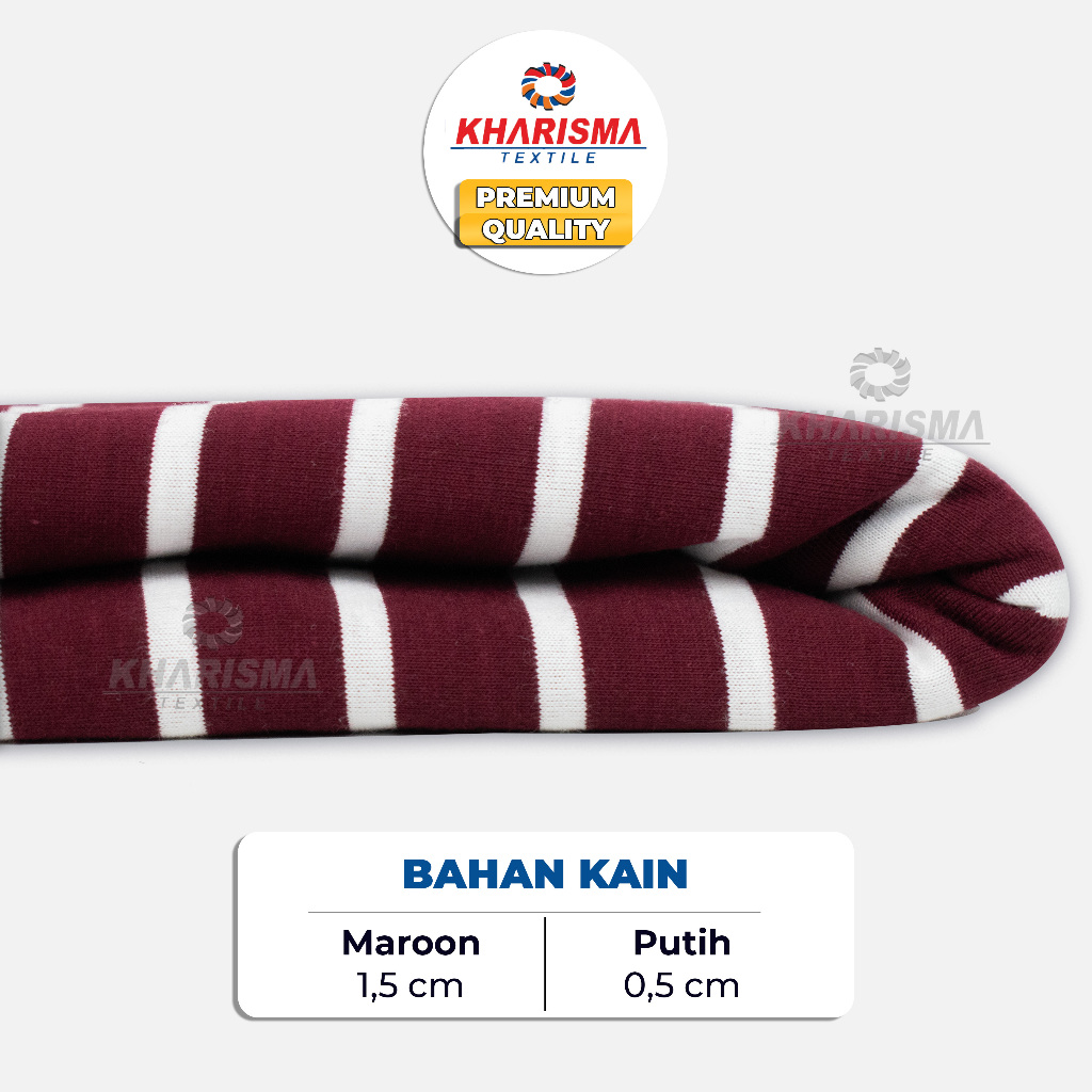 Jual Bahan Kaos Kain Mix Cotton CVC 30s Salur Stripe Dominan Warna