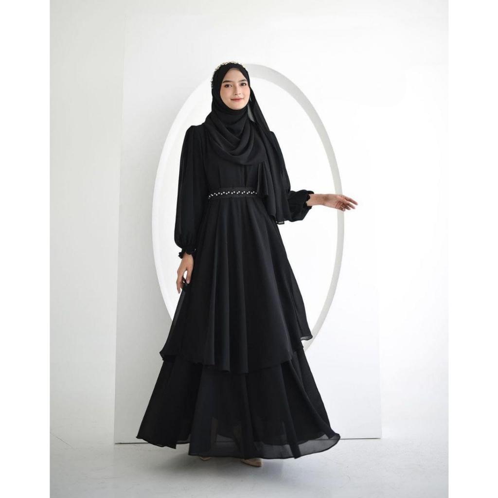 Jual Seraya Dress Muslim Wanita Abaya Terbaru Bahan Ceruty Babydoll Mix