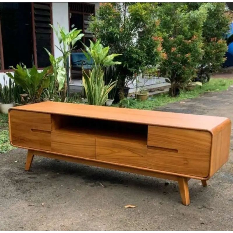 Jual Buffet Bufet Bifet Tv Meja Tv Kayu Jati Perhutani Grade A