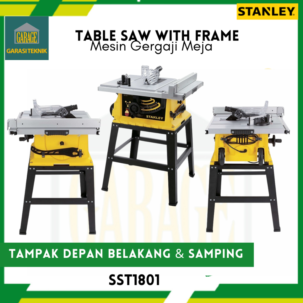 Jual STANLEY SST1801 Table Saw 10 Inch Mesin Gergaji Kayu Meja SST