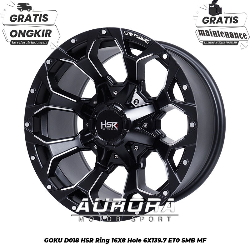 Jual JUAL VELG OFF ROAD RING 16 HSR GOKU LEBAR 8 PCD 6X139 7 RACING