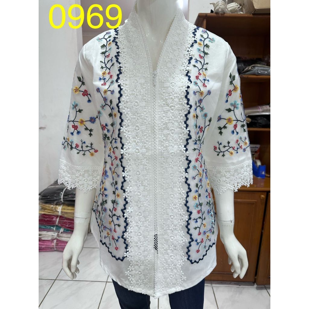 Jual 0958 Kebaya Alexuez Bordir Organdi Bordir Di Bahan Kaca Bordir