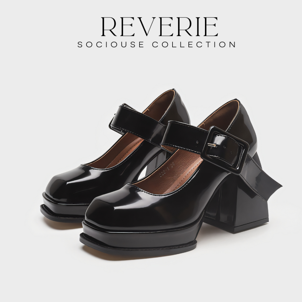 Jual Sociouse Reverie Sepatu Mary Jane Shoes Heels Platform Pump Chunky