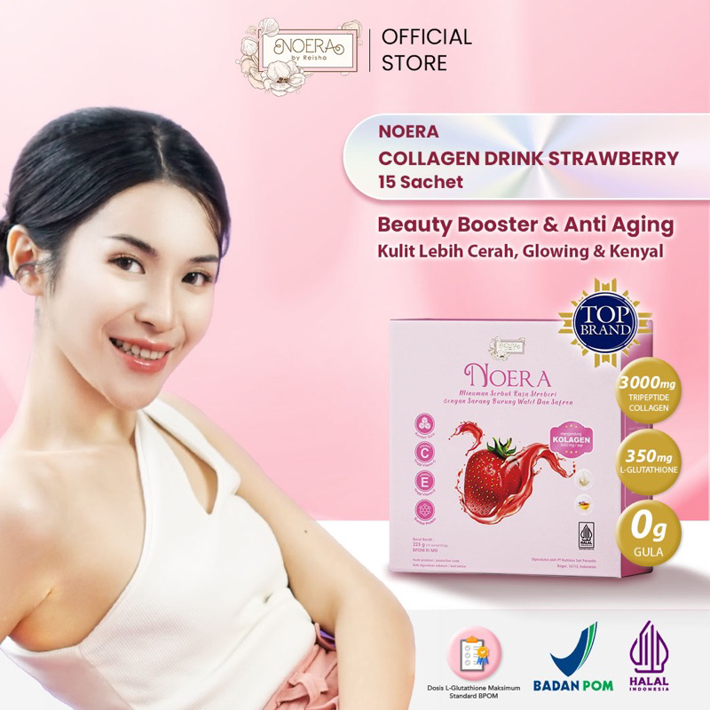 Jual Noera Collagen Drink Strawberry With Birdnest And Safron Extract