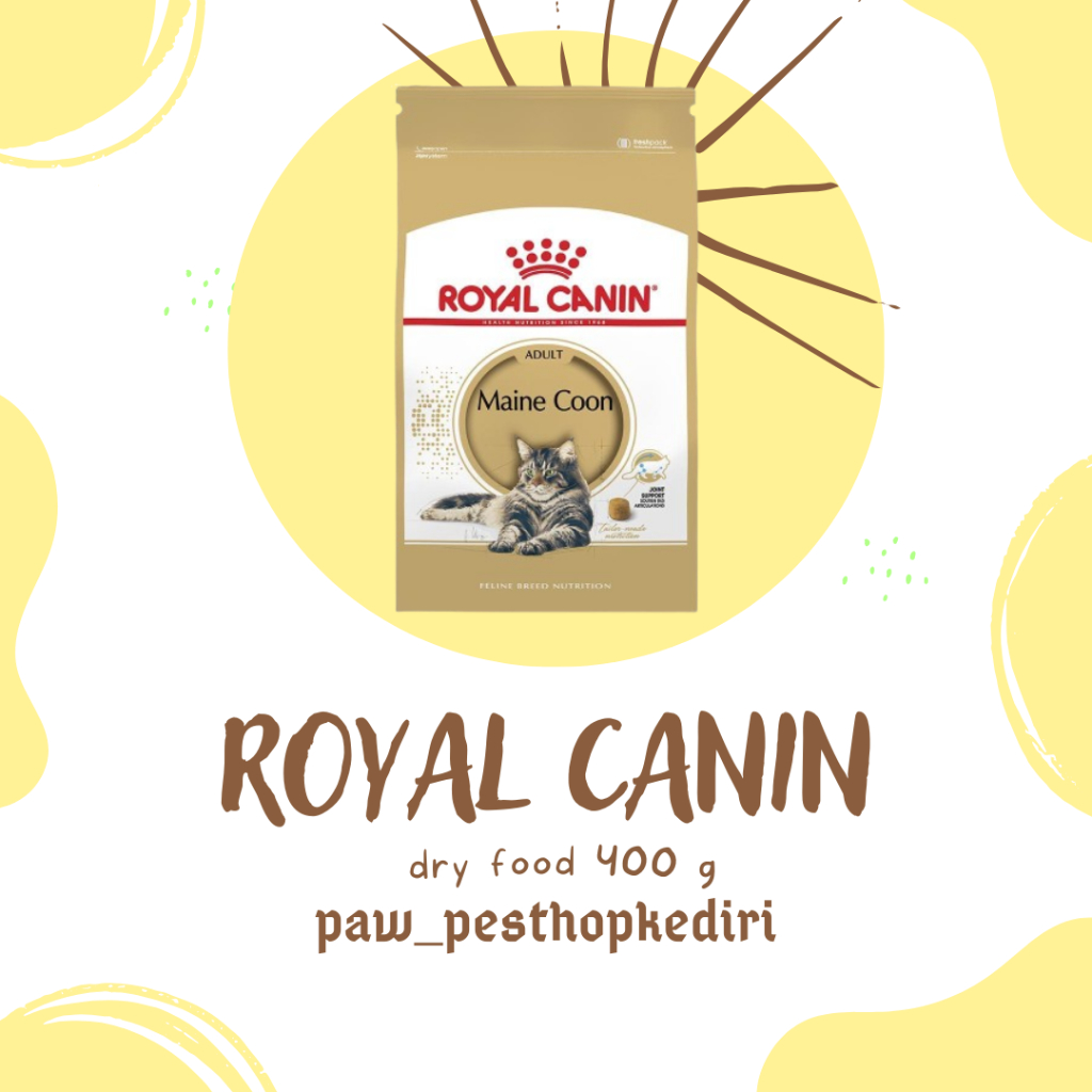 Jual ROYAL CANIN Maine Coon For Adult Dry Food 400gr Makanan Kucing