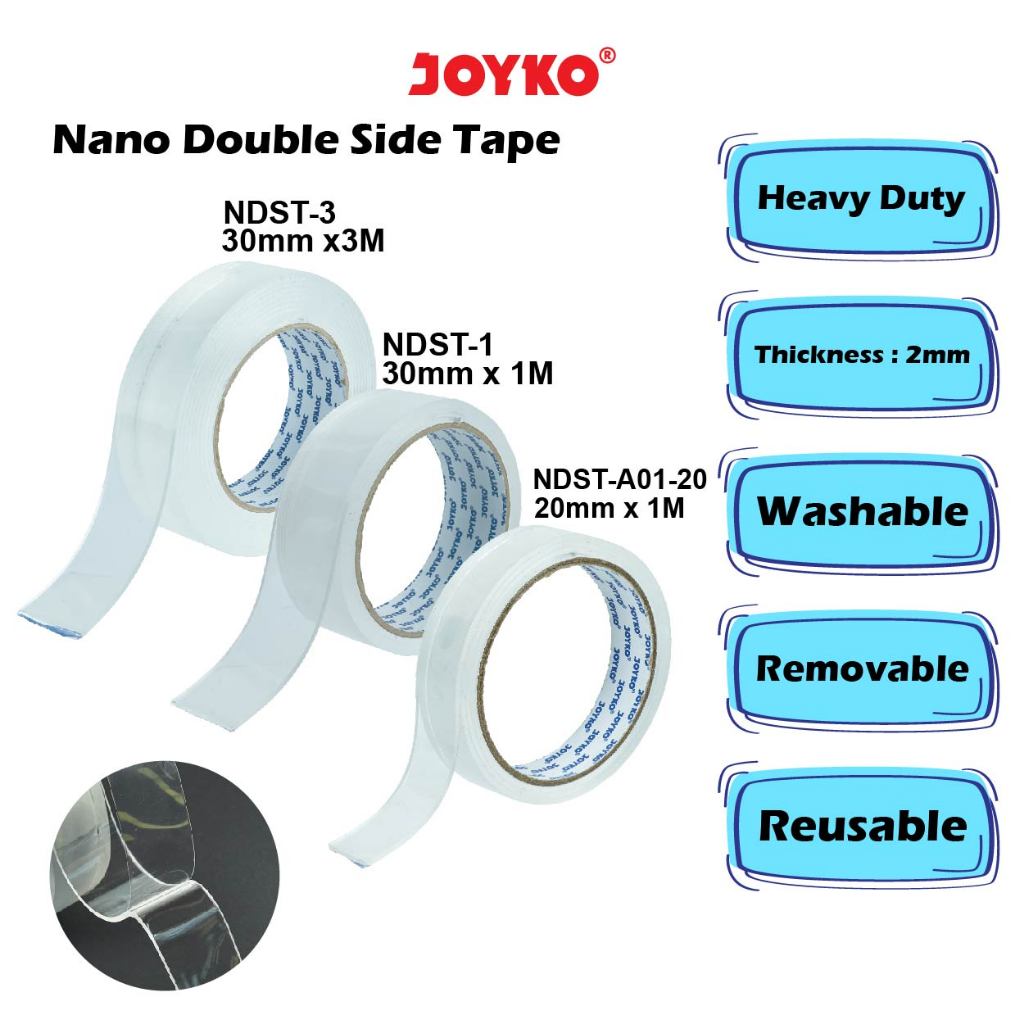 Jual Joyko Nano Double Sided Tape Pita Perekat Dua Sisi Shopee Indonesia