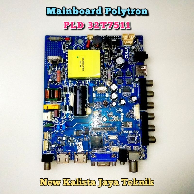 Jual MAINBOARD POLYTRON PLD 32T7511 ORIGINAL CV56XH E32 MB 32T7511 MB