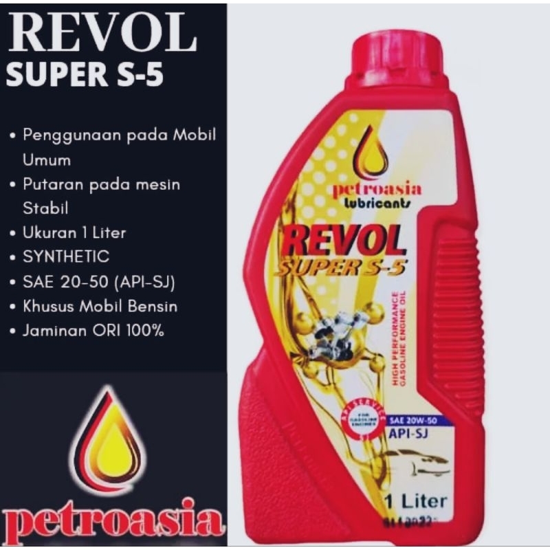 Jual Oli Mesin Petroasia Revol Super 4t 1L Sae 20w 50 Api Servics Sj