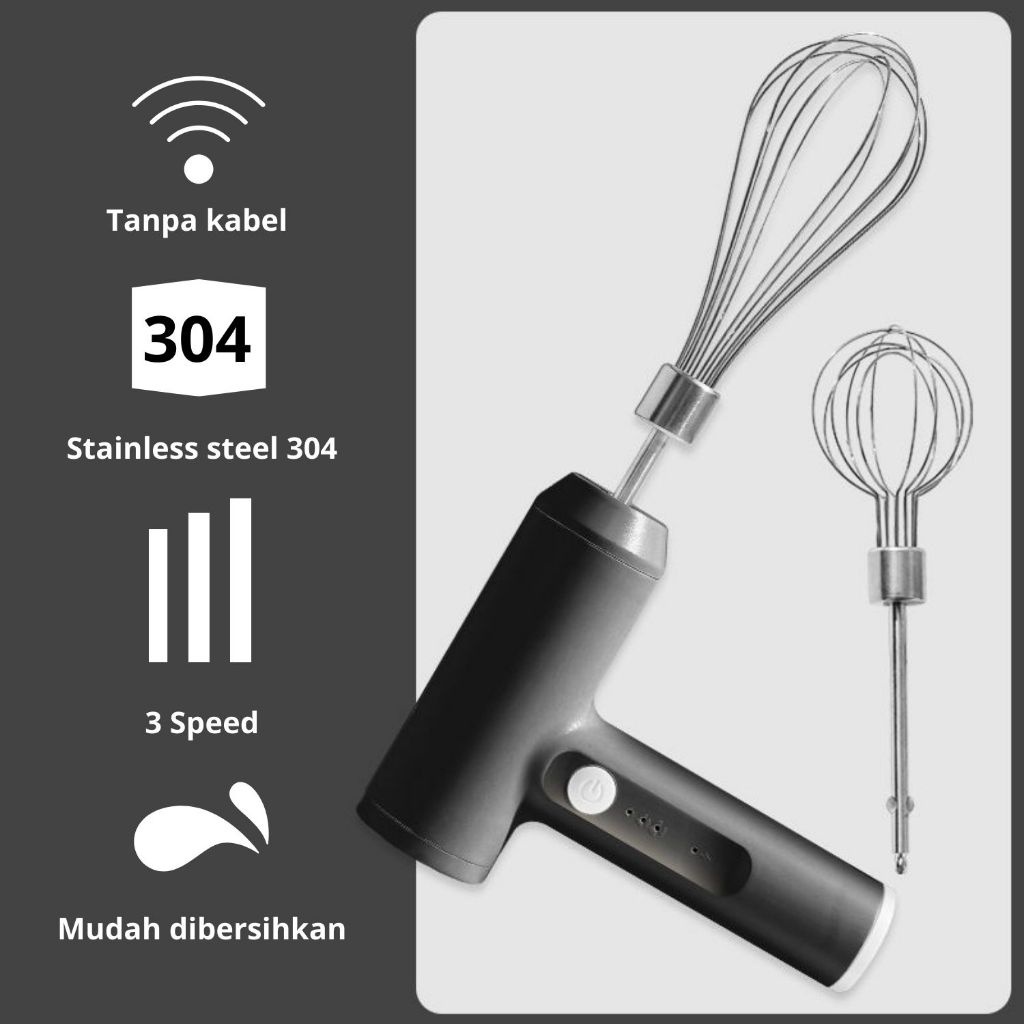 Jual Hand Mixer Portable Pengocok Telur Elektrik Pengaduk Adonan Kue