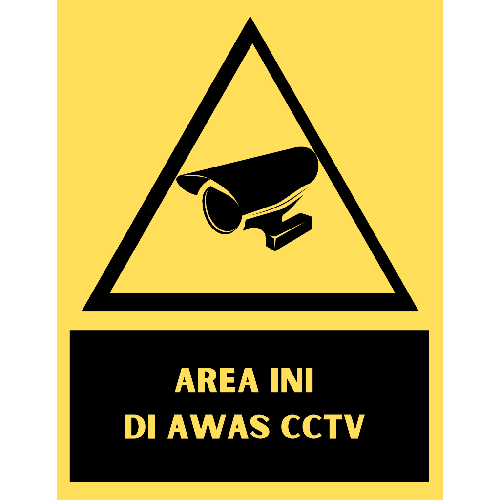 Jual Stiker Peringatan Cctv Anti Air Shopee Indonesia