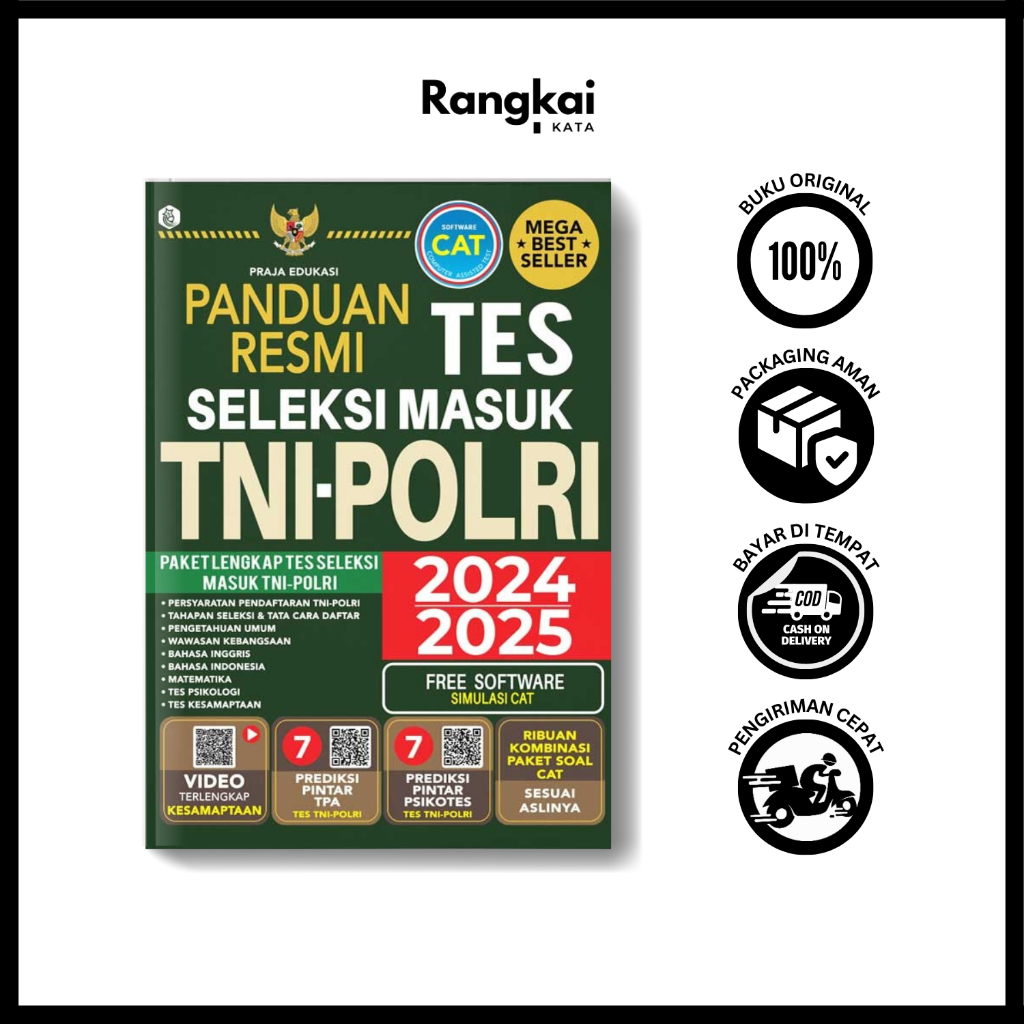 Jual Buku Panduan Resmi Tes Seleksi Masuk Tni Polri Praja