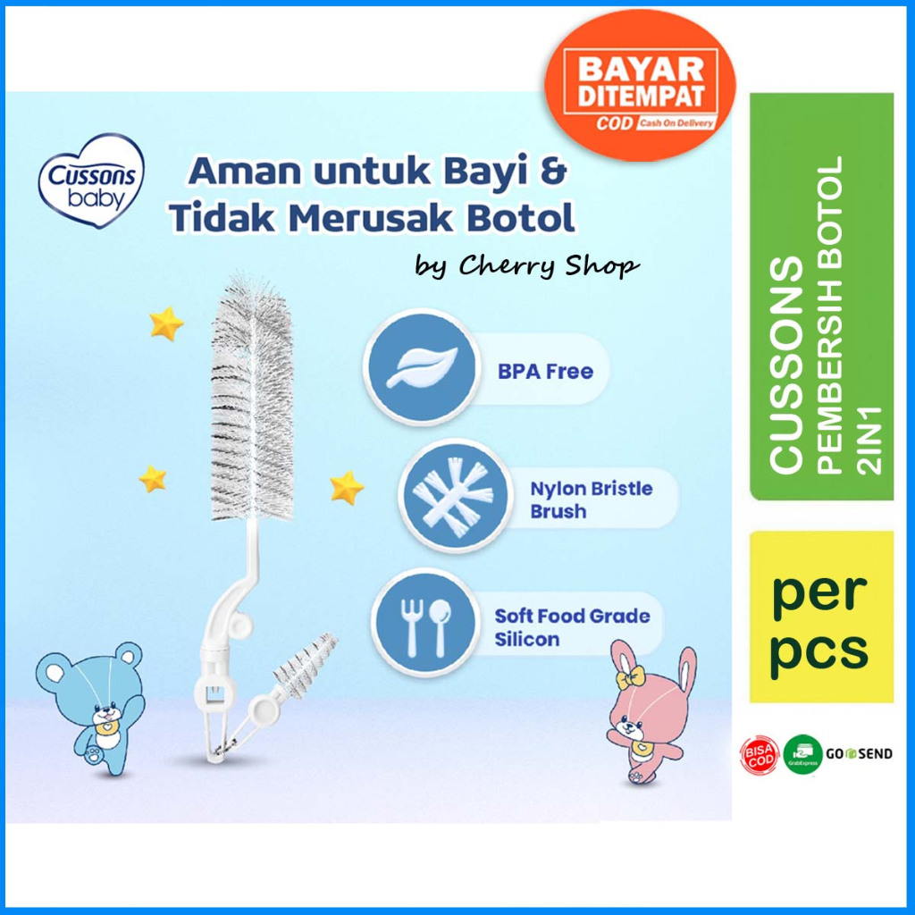 Jual KEMASAN BARU SIKAT BOTOL SUSU MINUM PREMIUM CUSSONS BABY