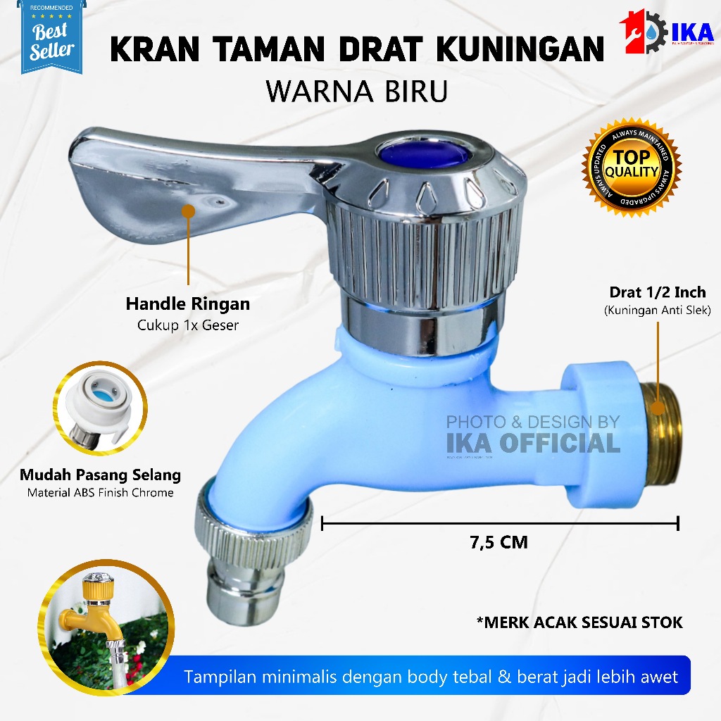 Jual Kran Air Engkol Taman Pvc Inch Drat Kuningan Kran Air Plastik