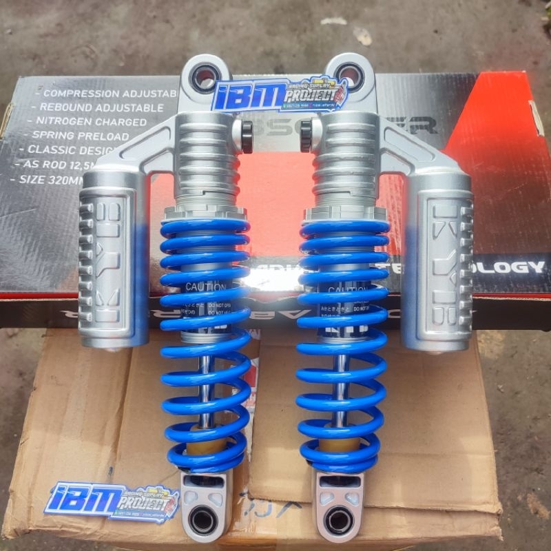 Jual SHOCK SKOK SHOCKBREAKER KYB IMPORT UK32 320MM BIRU DOBEL KLIK