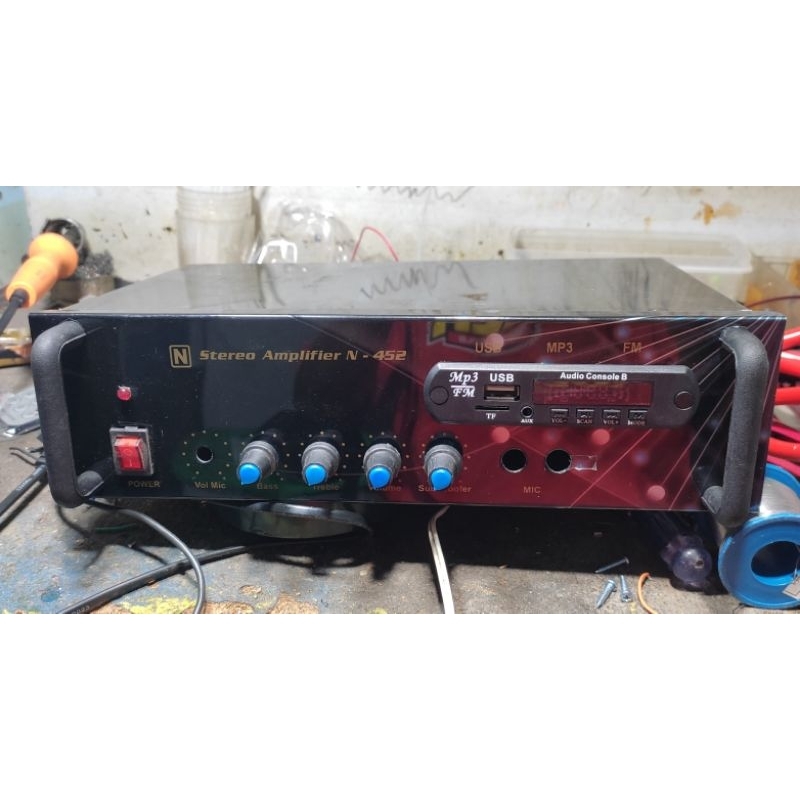 Jual POWER AMPLIFIER RAKITAN 5A CT32 150WATT SETEREO Volume Treble Bass