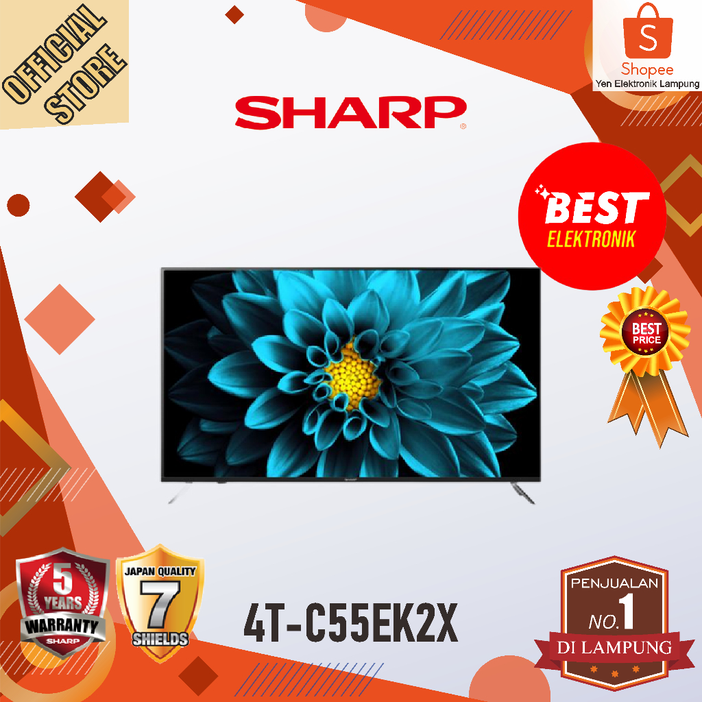 Jual Tv Sharp T C Ek X Android Led Inch K Uhd Frameless Garansi