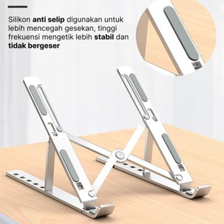 Jual Stand Holder Alas Laptop Aluminium Aesthetic Portabe Lipat Tatakan