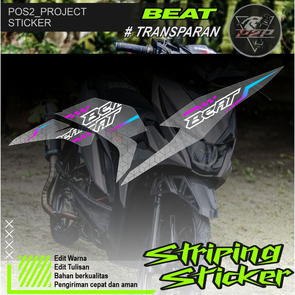 Jual Striping Stiker Transparan Bening Beat Deluxe Esp Street