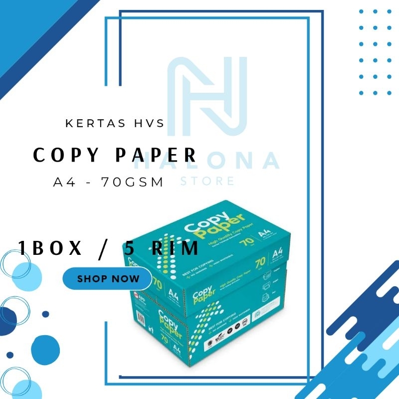 Jual 1 BOX 5 RIM Kertas HVS Copy Paper A4 70 GSM Shopee Indonesia