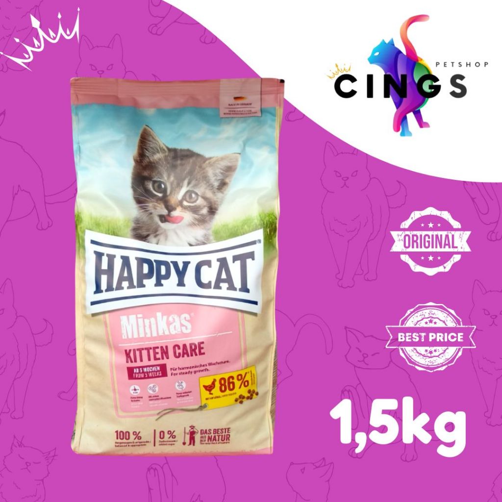 Jual Happy Cat Minkas Kitten Care Kg Kemasan Fresh Pack Shopee