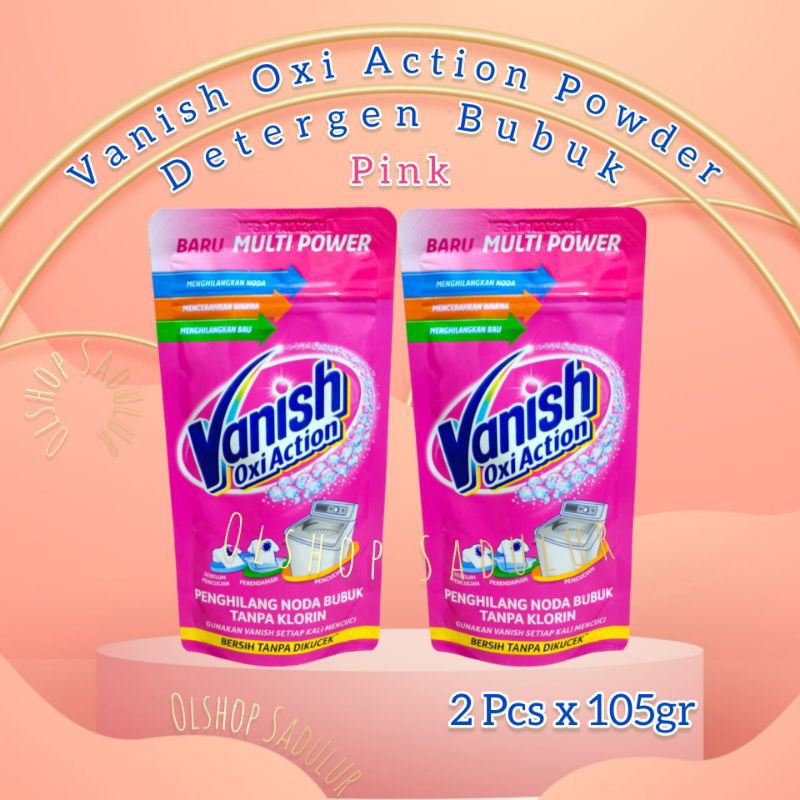 Jual Vanish Oxi Action Powder Detergen Bubuk 105gr X 2 Pcs Shopee