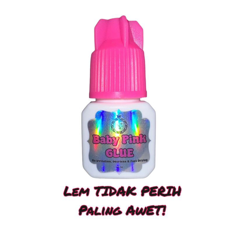 Jual BISA COD PALING AWET RECOMEND BABY PINK GLUE TANPA PERIH Eyelash