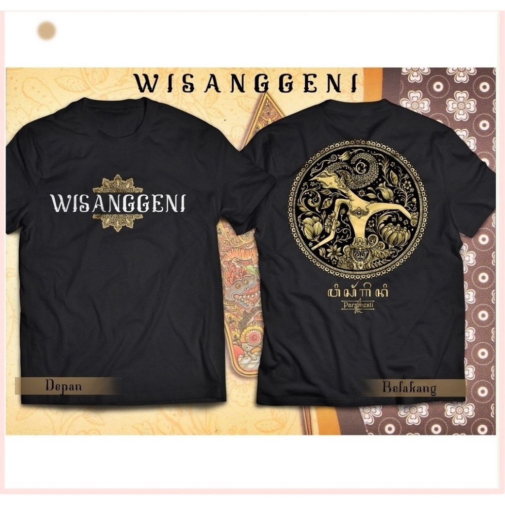 Jual Kaos Wayang Aksara Jawa Budaya Jawa Wisanggeni Murah