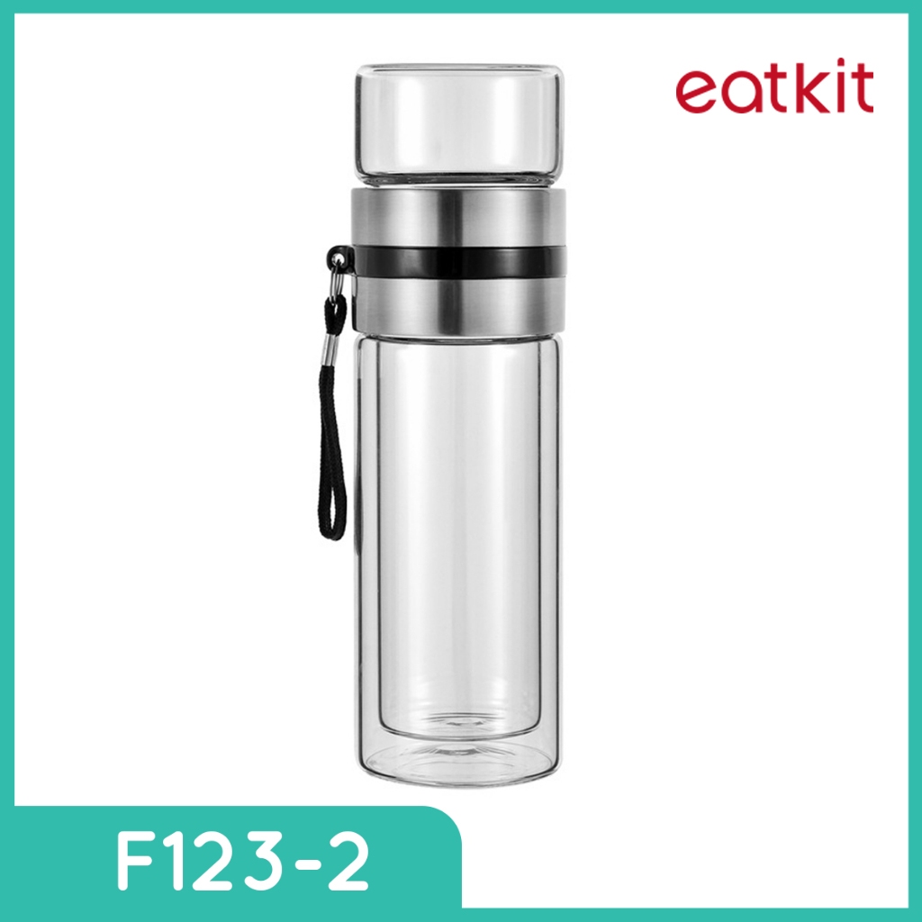 Jual Eatkit 420ml Double Glass Bottle Tea Purifier Infused Water