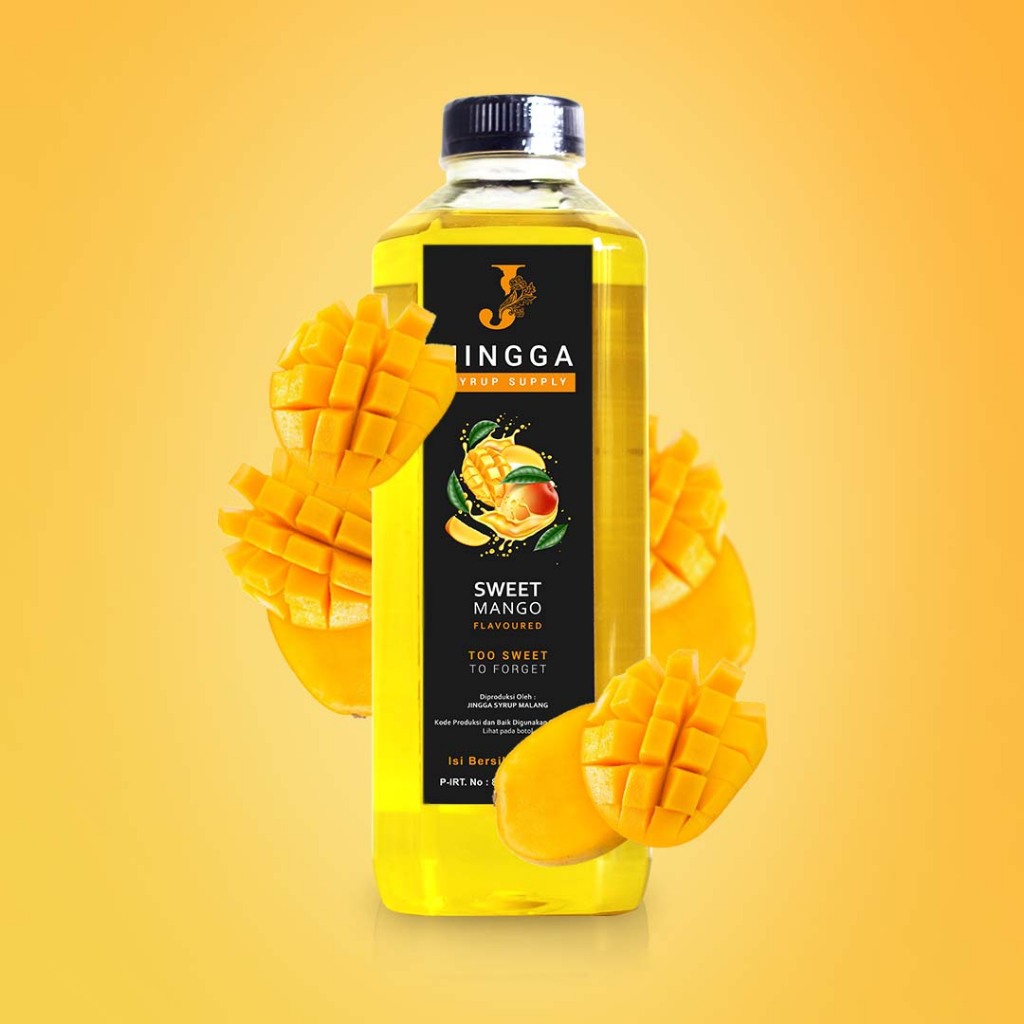 Jual JINGGA Sweet Mango Syrup 1000 Ml Sirup Flavor Mangga Untuk