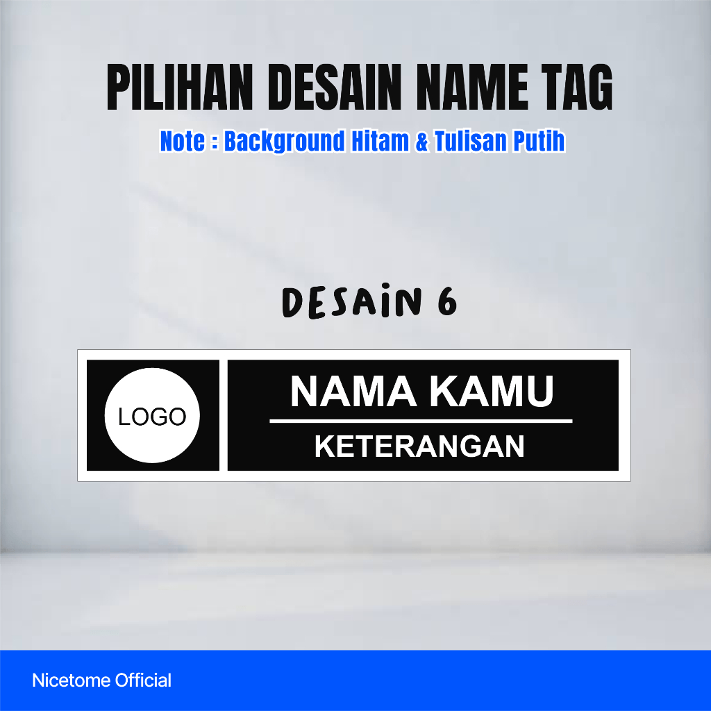 Jual Name Tag Nama Dada Nametag Papan Nama Dada Nama Dada