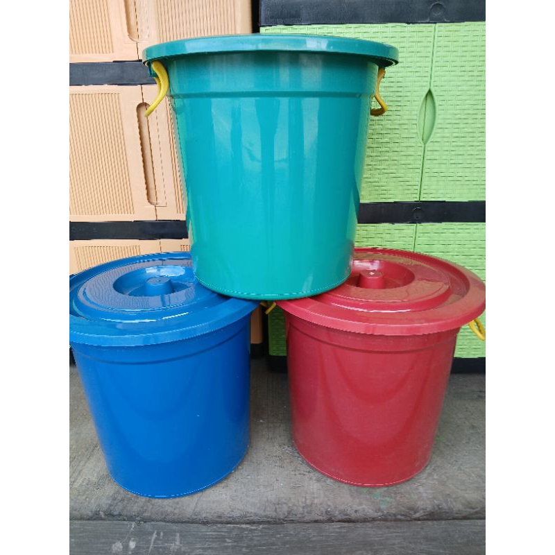 Jual Ember Air Plastik Tong Tutup Liter Diamond Ember Air Tong