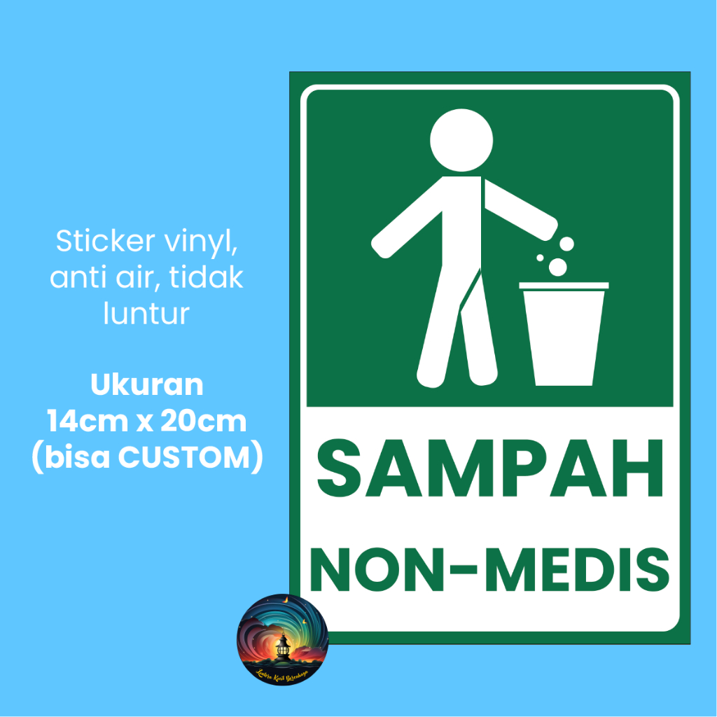 Jual Sticker Stiker Sampah Limbah Medis Dan Non Medis Shopee Indonesia