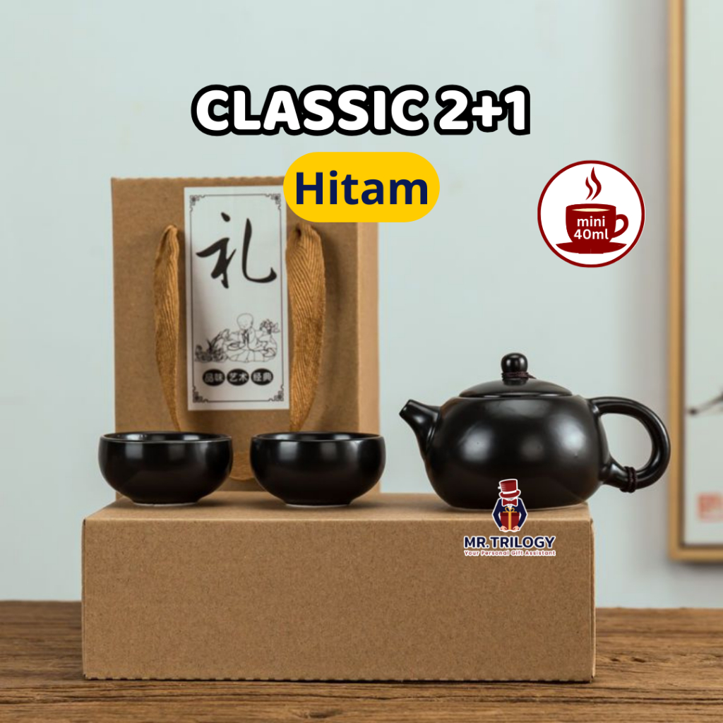 Jual Kado Pernikahan Chinese Tea Pot Set Keramik CLASSIC Souvenir