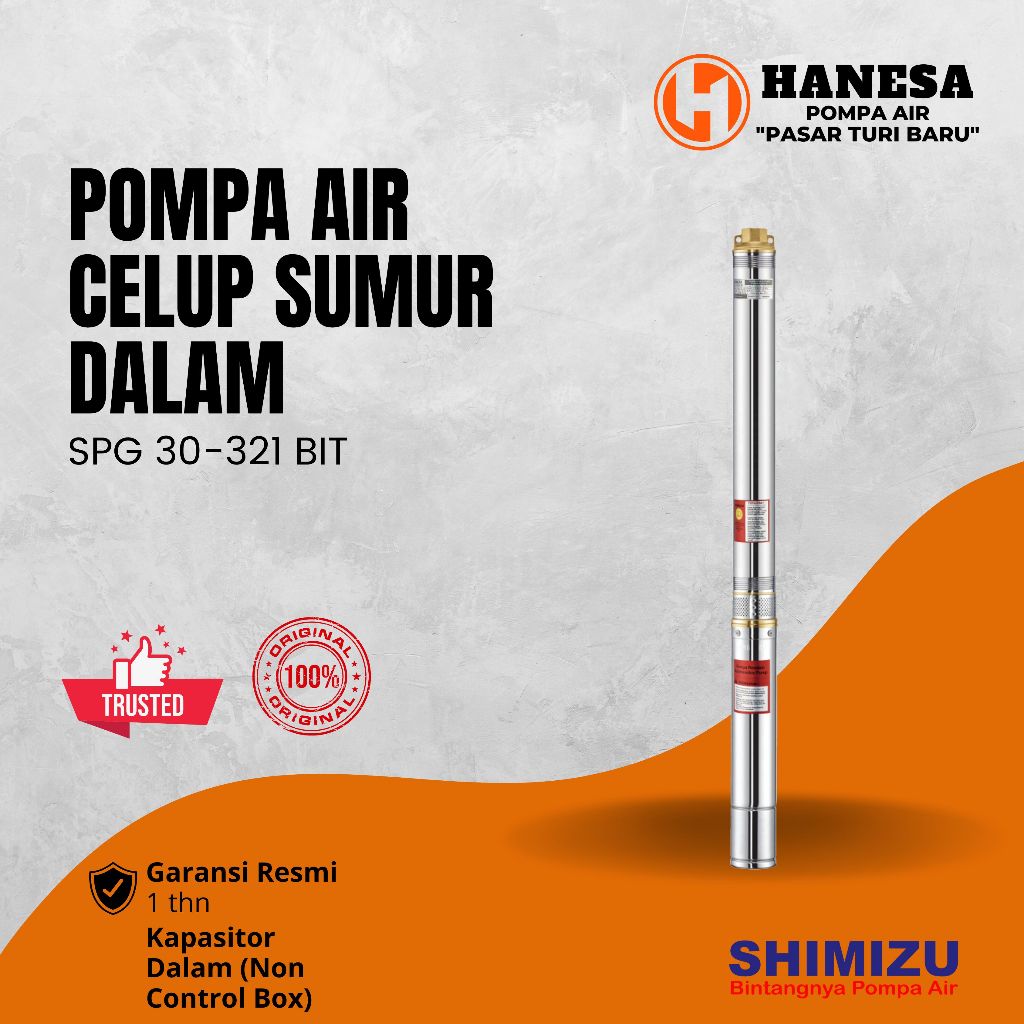 Jual Pompa Celup Sumur Dalam Shimizu Spg Bit Hp Non Control