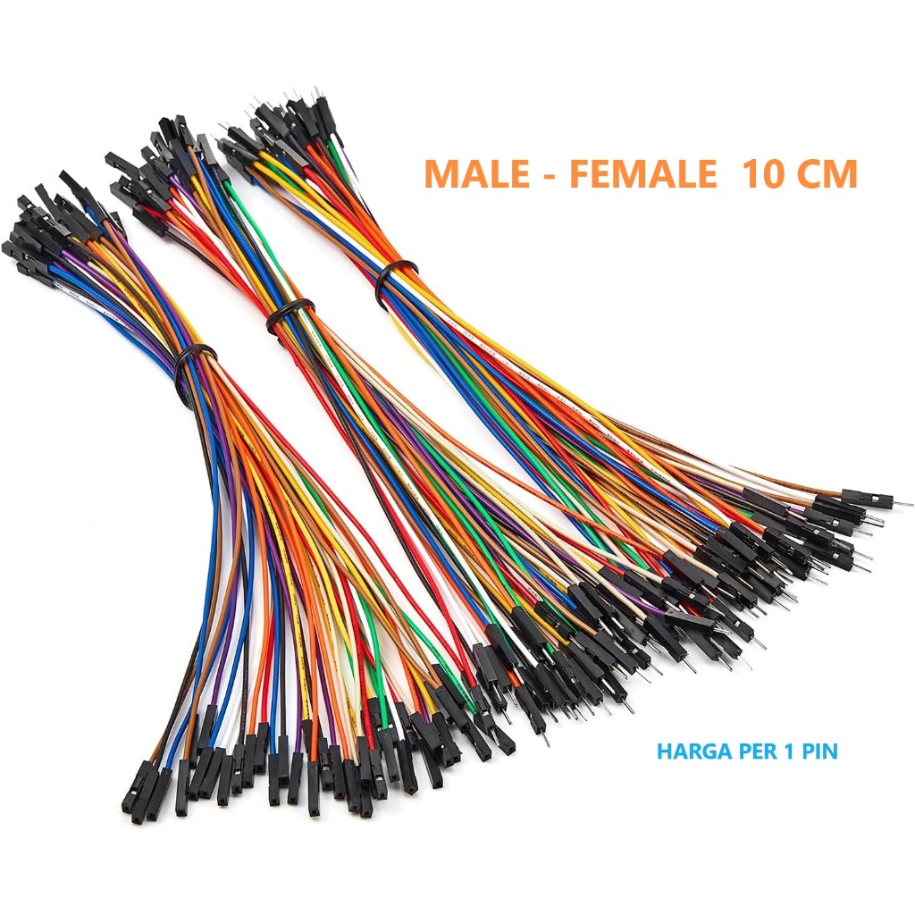 Jual Kabel Jumper Dupont Pelangi Rainbow Eceran Male Female 10 Cm 1